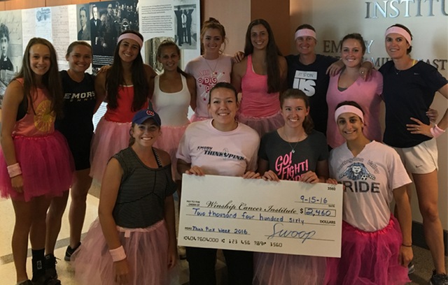 Emory Student-Athletes Make Donation to Winship Cancer Institute
