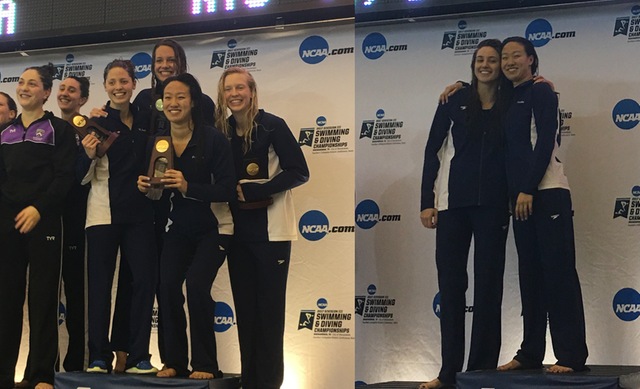 Cindy Cheng, Emory 800 Free Relay Win National Titles on Day Three of NCAA Championships